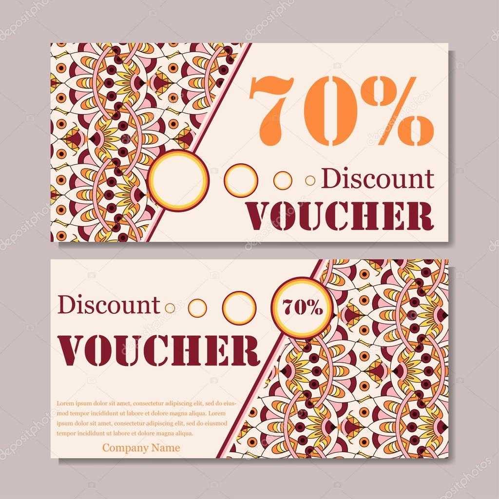 Gift Voucher Template With Mandala. Design Certificate For Within Magazine Subscription Gift Certificate Template