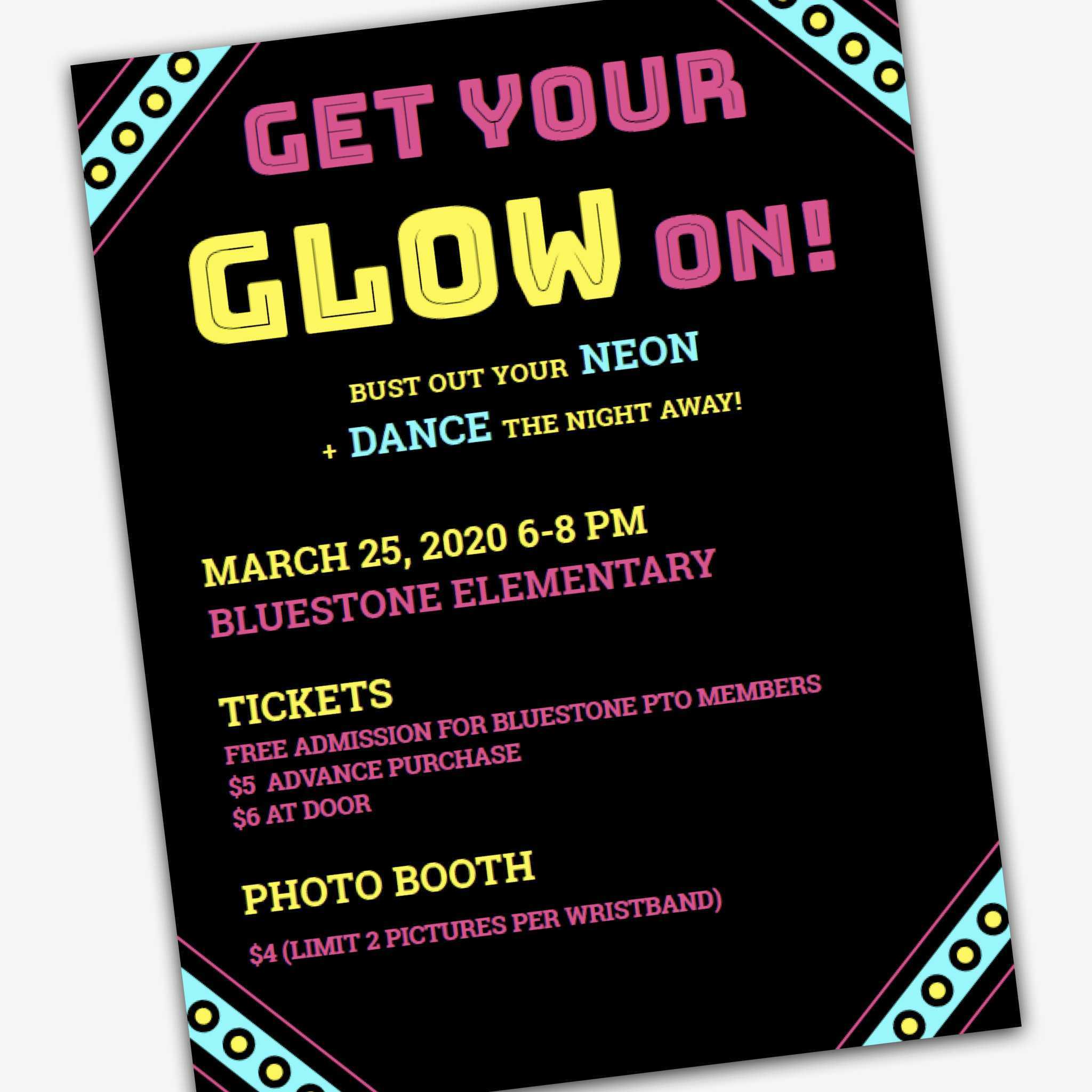 Glow Dance Flyer Template Editable In Word And Pages For Dance Flyer Template Word