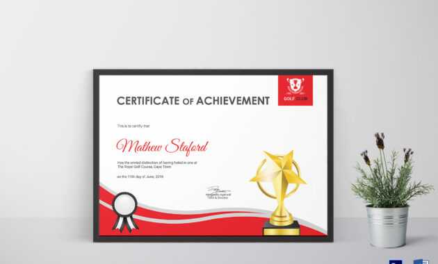 Golf Achievement Certificate Template pertaining to Golf Certificate Templates For Word