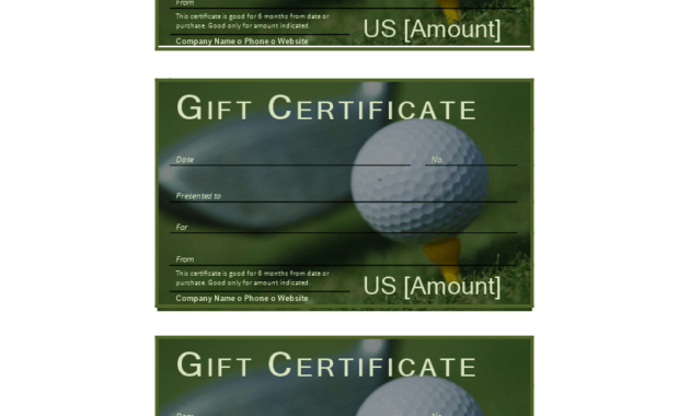 Golf Gift Certificate - Download This Free Printable Golf in Golf Gift Certificate Template