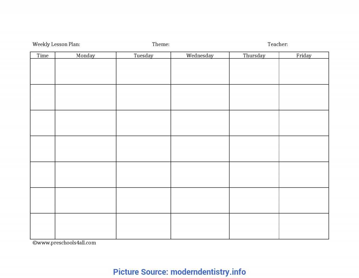 Good Lesson Plan Template For Preschool Teachers Preschool With Regard To Preschool Weekly Report Template