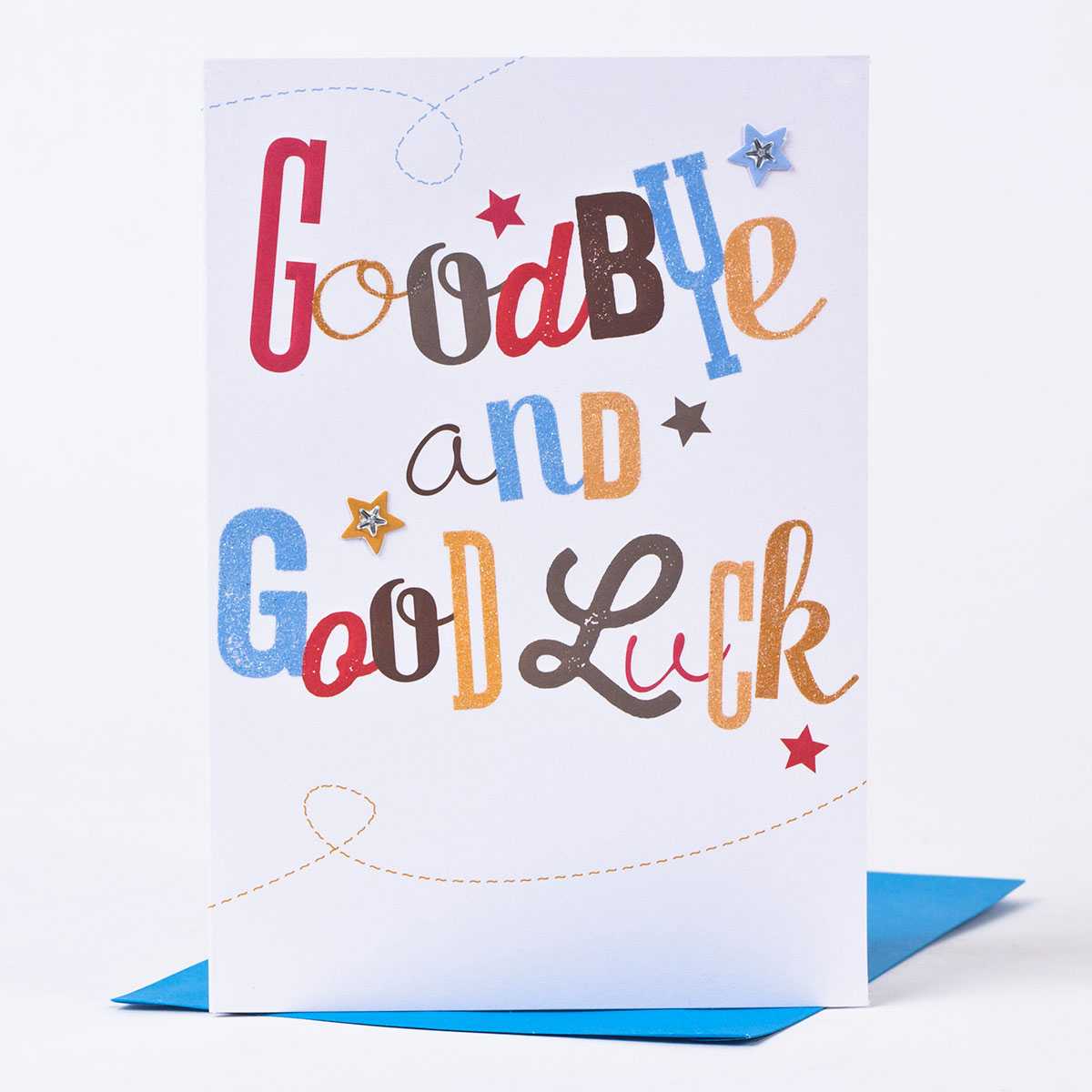 Good Luck Card – Goodbye & Good Luck Regarding Good Luck Card Template