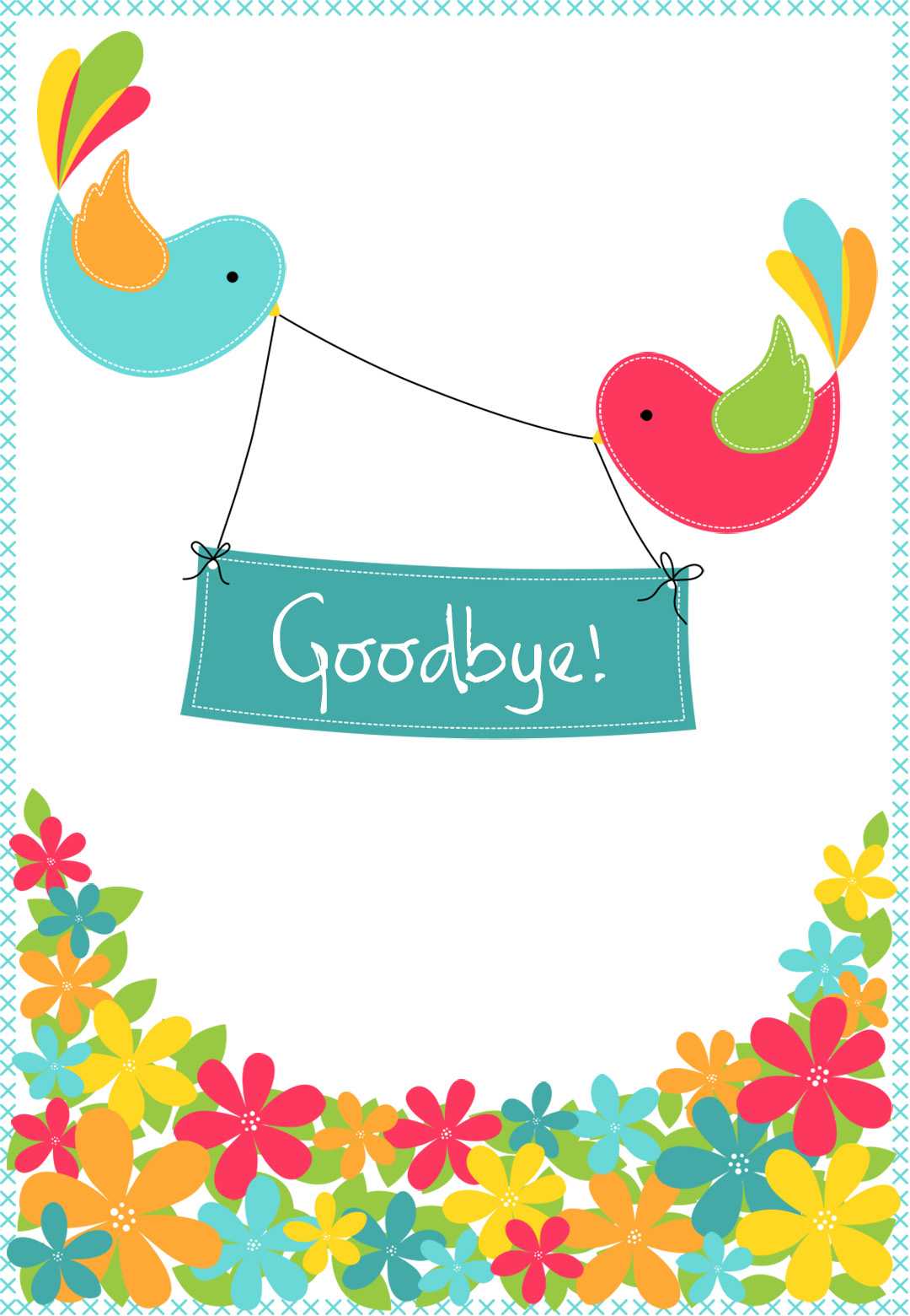 Goodbye From Your Colleagues - Good Luck Card (Free Inside Goodbye Card Template
