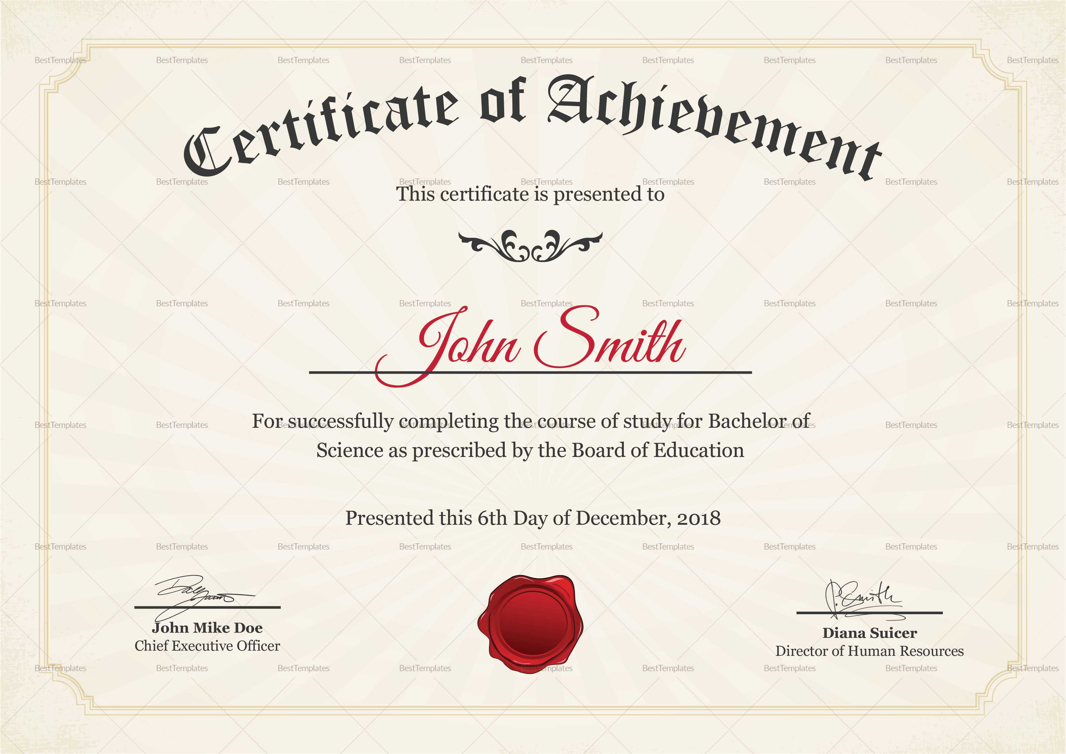 Graduation Degree Certificate Template In College Graduation Certificate Template