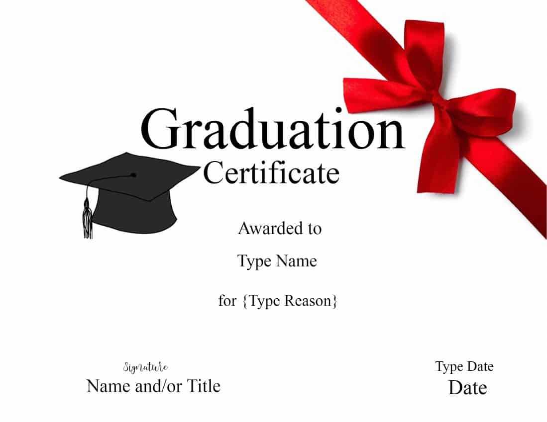 Graduation Gift Certificate Template Free Templates Intended Inside Graduation Gift Certificate Template Free