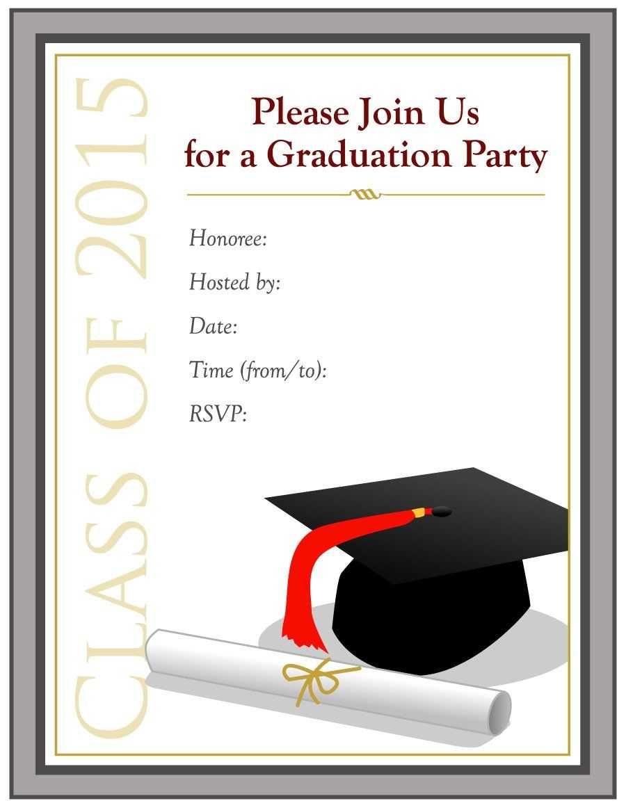 Graduation Invitation Templates - 40+ Free Graduation In Graduation Party Invitation Templates Free Word