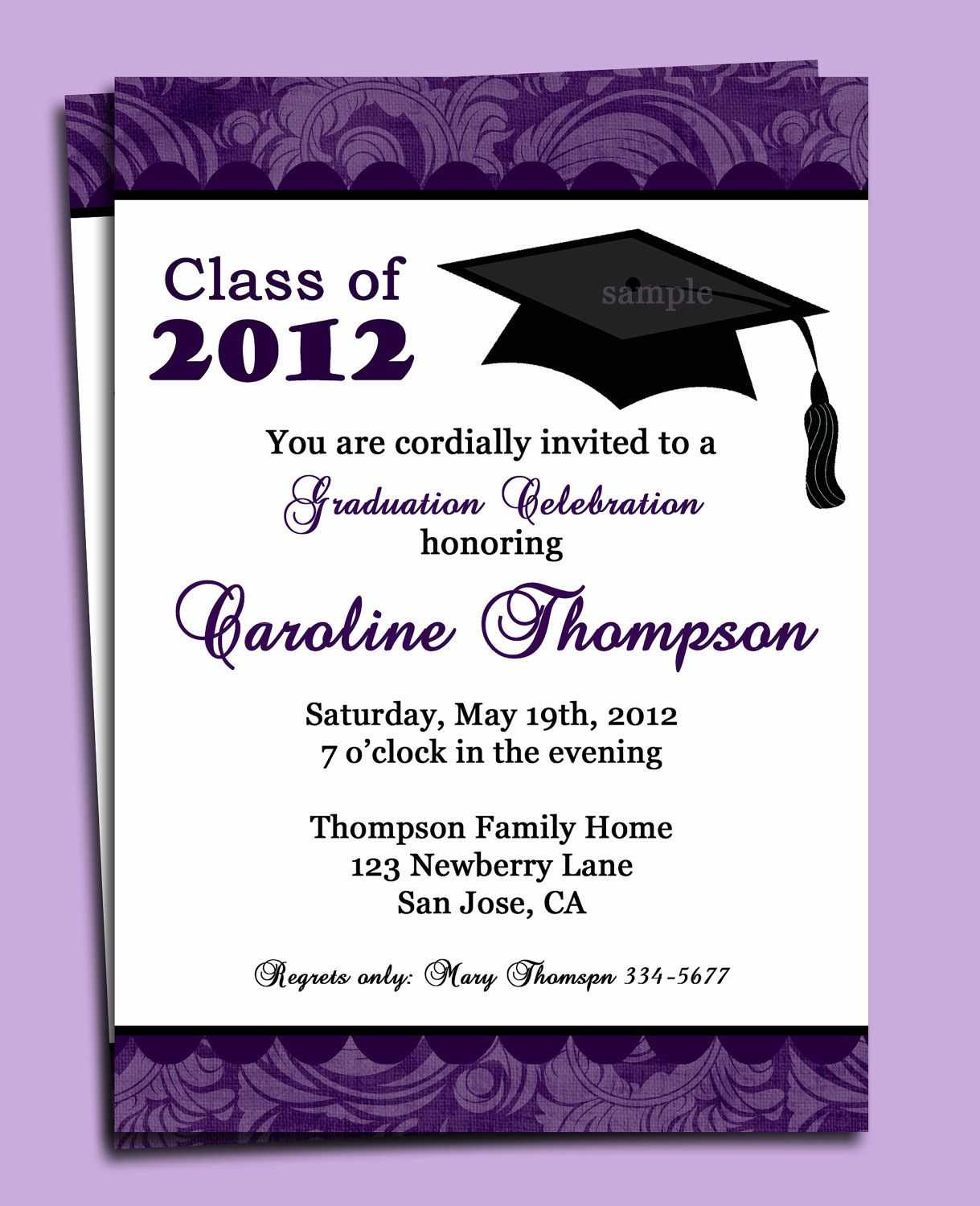 Graduation Party Or Announcement Invitation Printable – You With Free Graduation Invitation Templates For Word