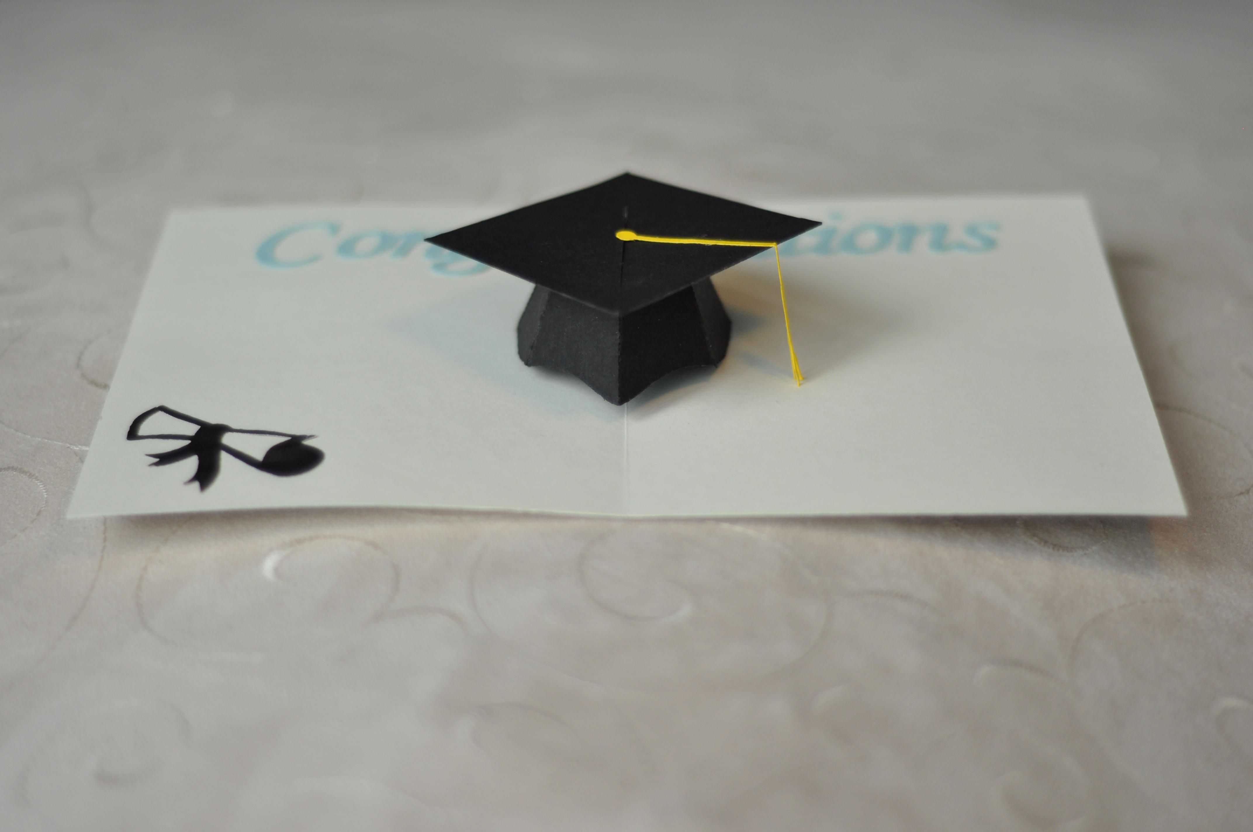 Graduation Pop Up Card: 3D Cap Tutorial | 3 D Pop Up Card Within Graduation Pop Up Card Template