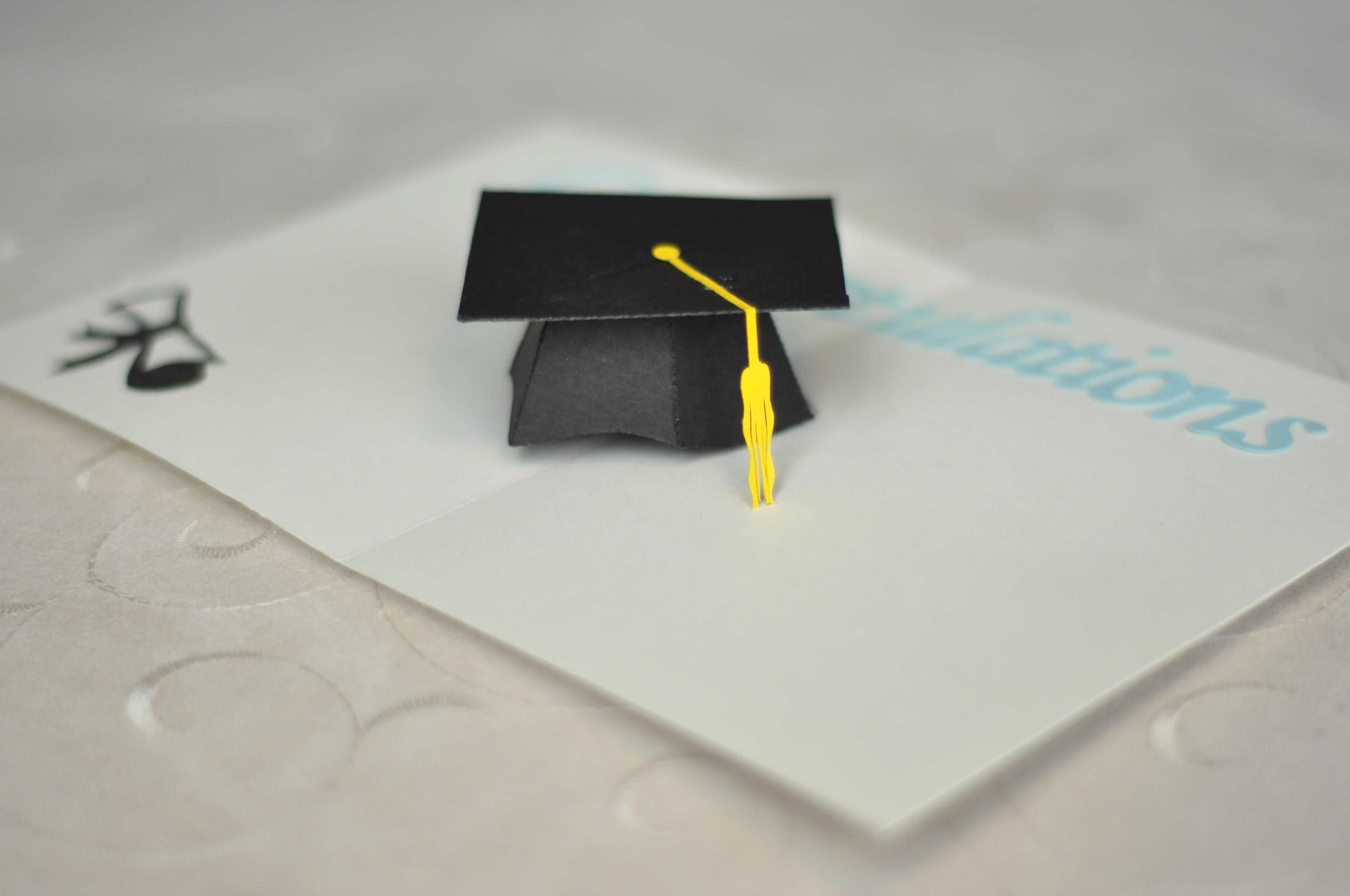 Graduation Pop Up Card: 3D Cap Tutorial | Cards - Pop Up Regarding Graduation Pop Up Card Template