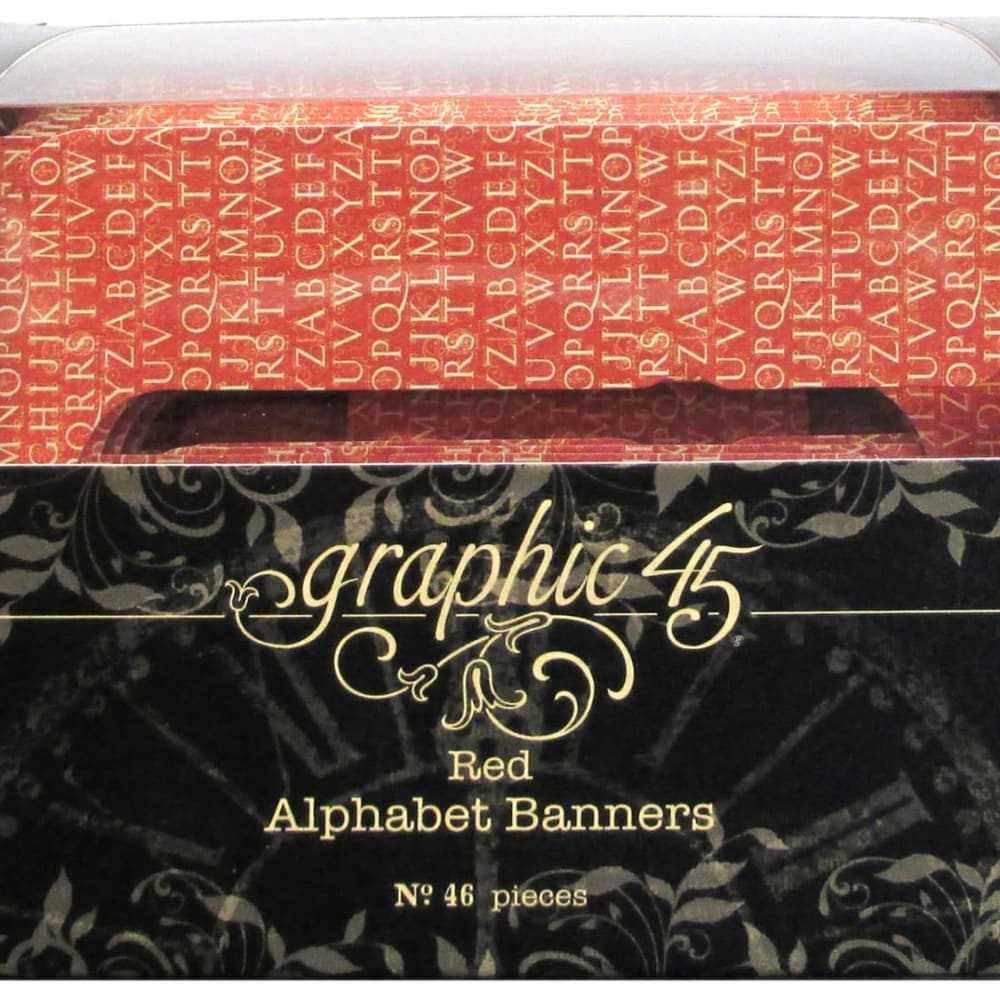 Graphic 45 Staples Alpha Banner Red With Regard To Staples Banner Template