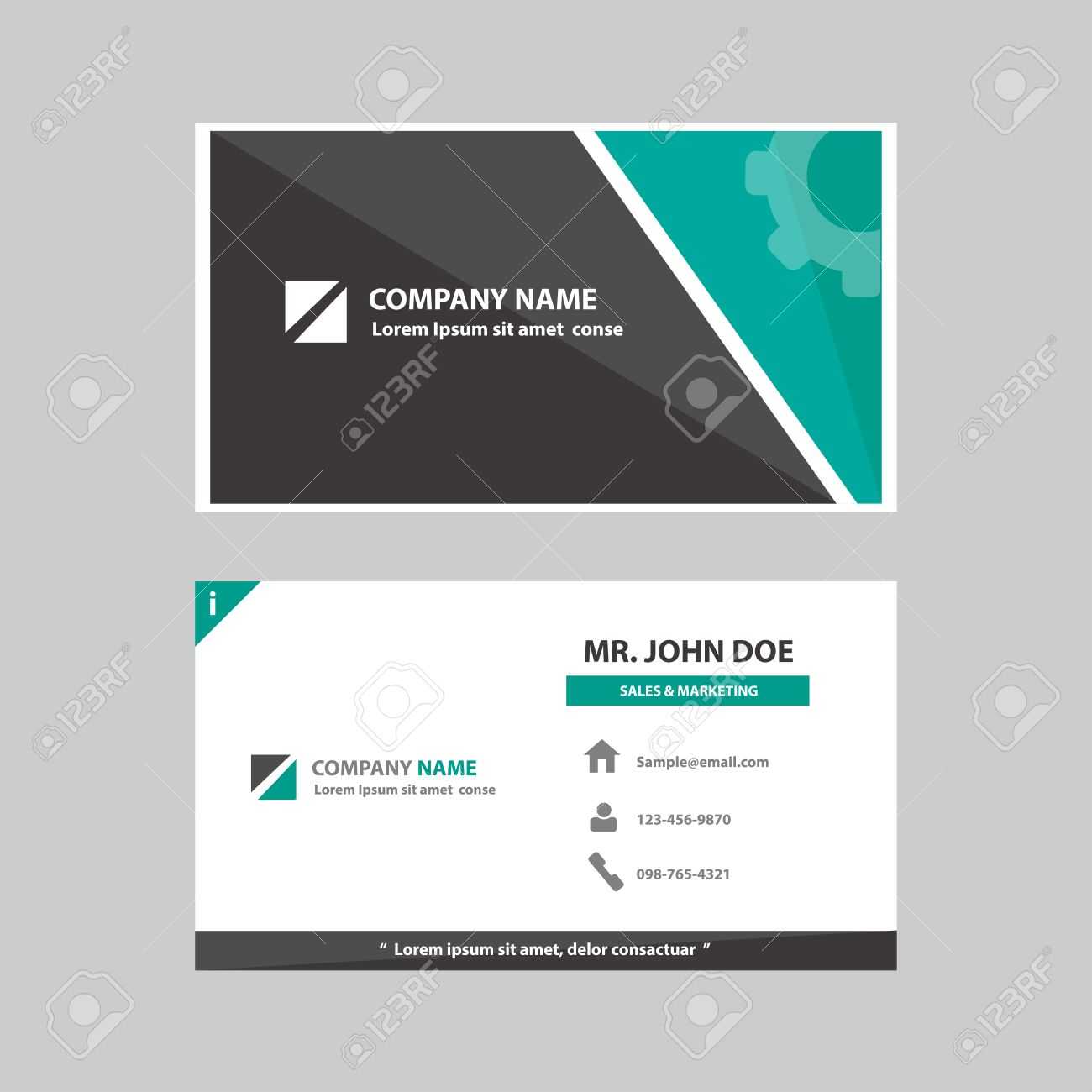 Green And Black Multipurpose Business Profile Card Template Flat.. Intended For Advertising Card Template