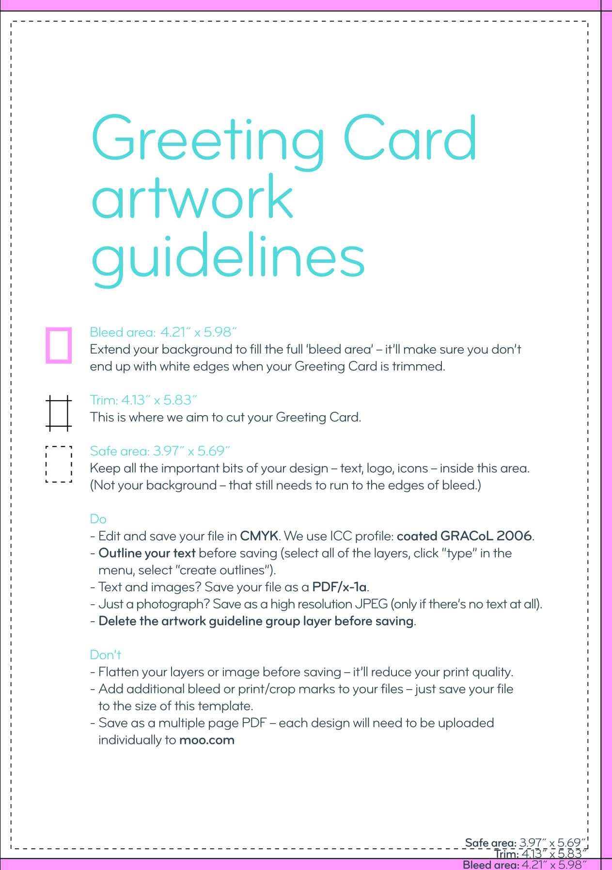 Greeting Card Design Guidelines & Artwork Templates | Moo Regarding Birthday Card Template Indesign