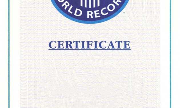 Guinness World Record Certificate Template – Alanbrooks in Guinness World Record Certificate Template