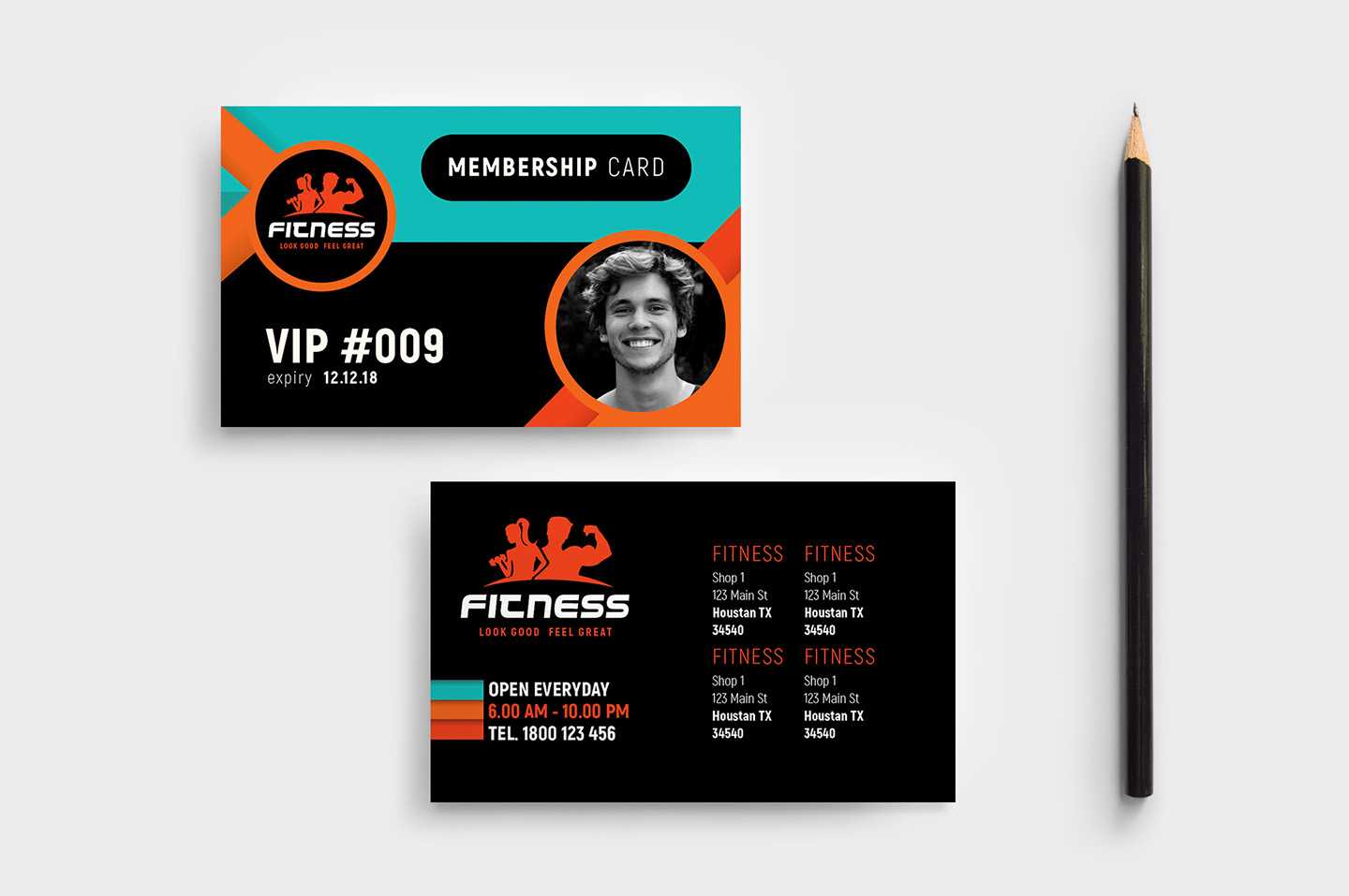 Gym / Fitness Membership Card Template In Psd, Ai & Vector Pertaining To Gym Membership Card Template