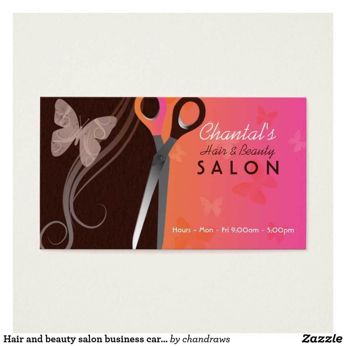 Hair And Beauty Salon Business Cards | Zazzle In 2019 Within Hairdresser Business Card Templates Free