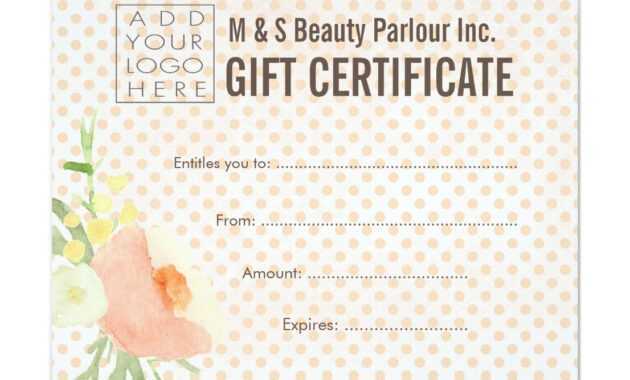 Hair Beauty Salon Gift Certificate Template | Zazzle with regard to Salon Gift Certificate Template