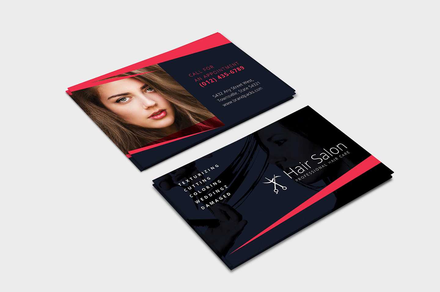 Hair Salon Business Card Template In Psd, Ai & Vector With Hair Salon Business Card Template