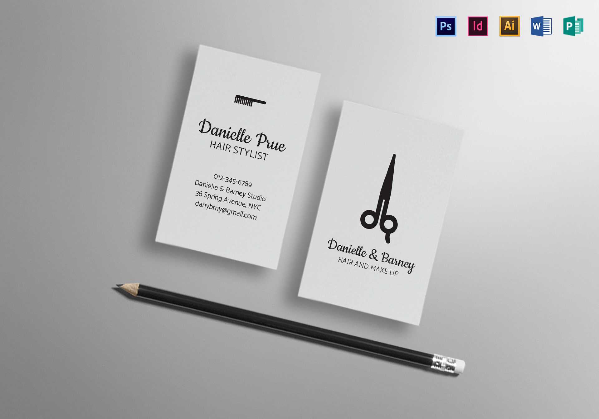 Hair Stylist Business Card Template Throughout Hair Salon Business Card Template