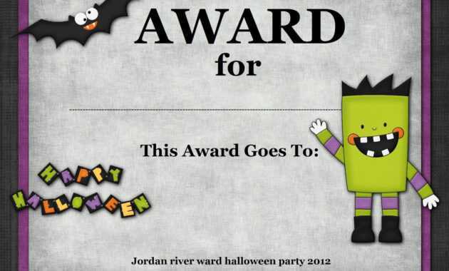 Halloween Costume Award In 2019 | Halloween Costume Awards in Halloween Costume Certificate Template