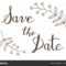 Hand Drawn Save The Date Typography Lettering Poster. Rustic Throughout Save The Date Banner Template
