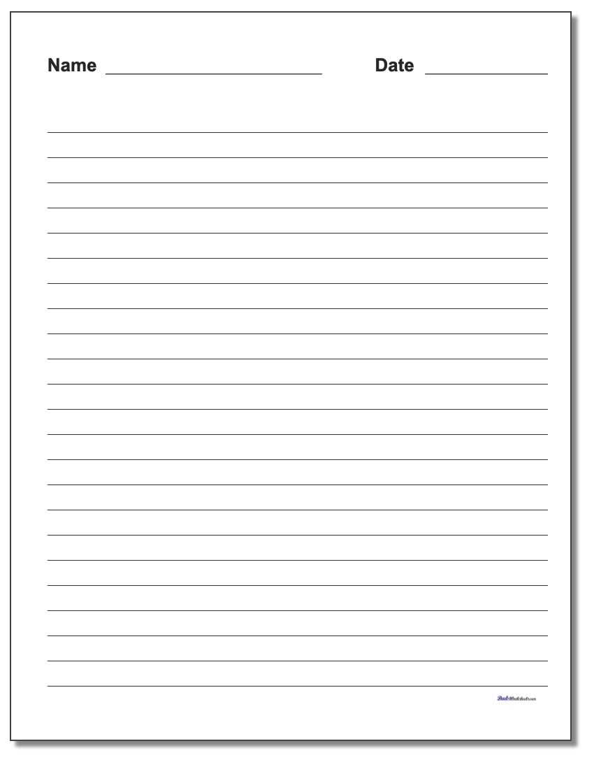 Handwriting Paper Throughout Ruled Paper Word Template