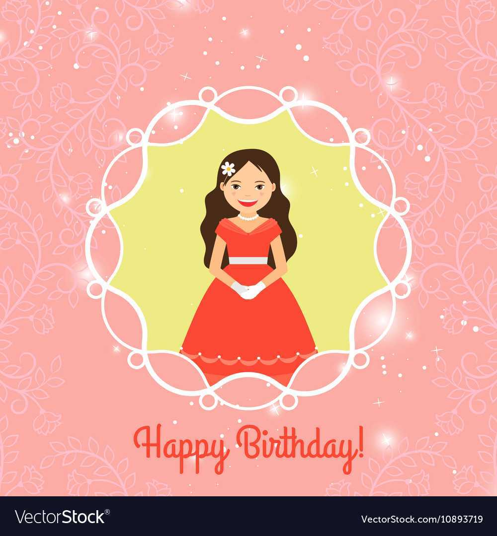 Happy Birthday Card Template With Princess Throughout Monster High Birthday Card Template