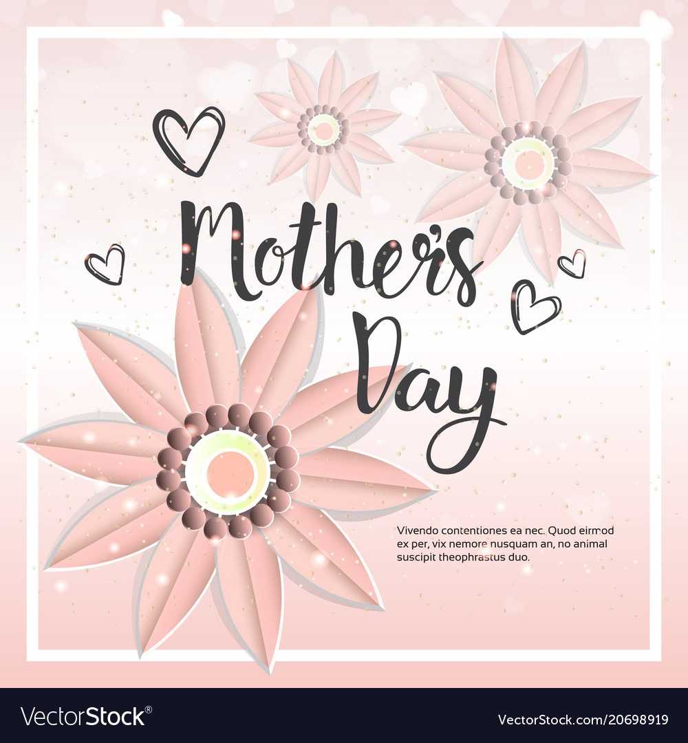 Happy Mother Day Card Background Template With Regarding Mothers Day Card Templates