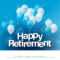 Happy Retirement Greeting Card Lettering Template With Balloon.. Inside Retirement Card Template