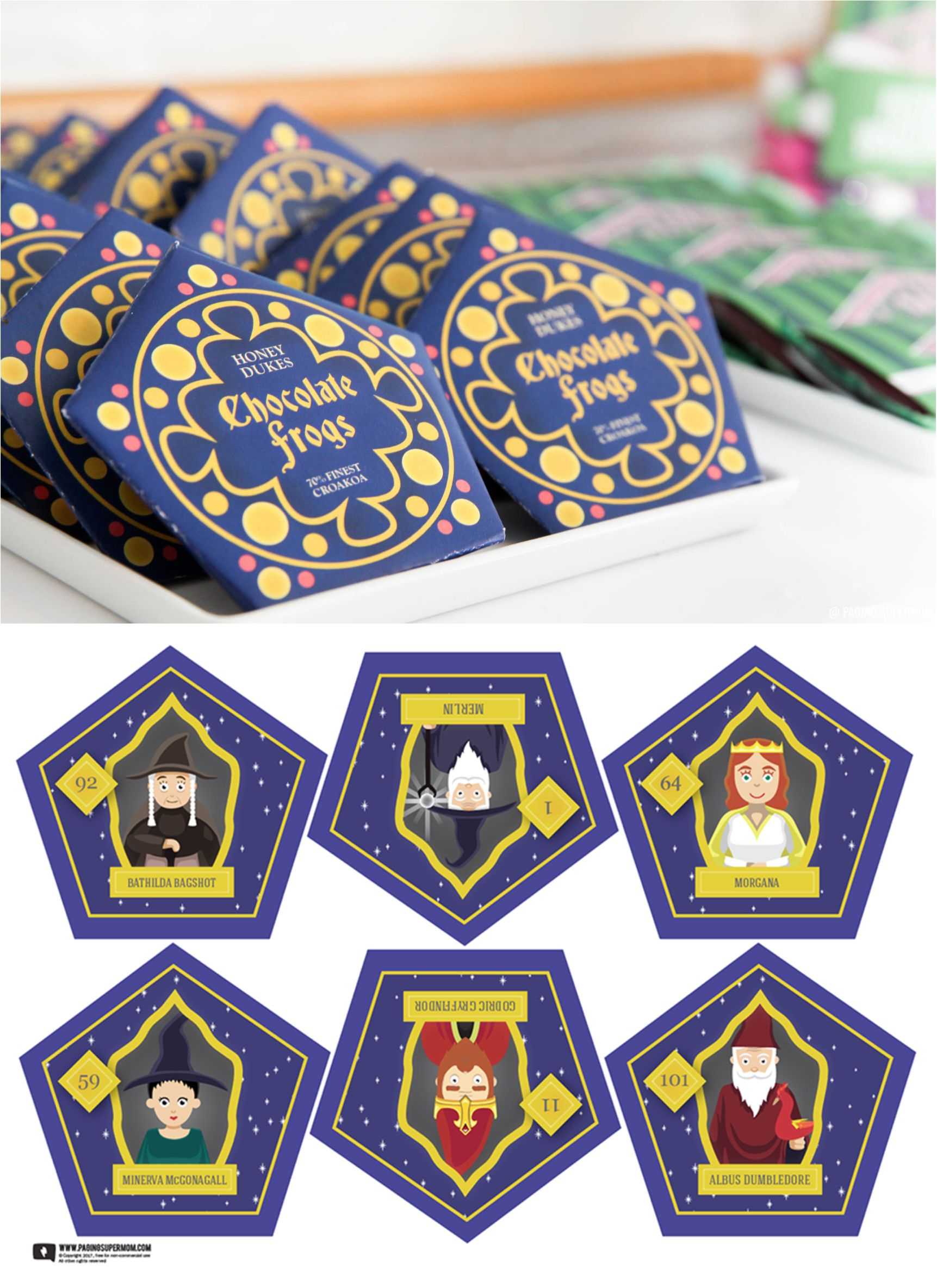 Harry Potter Chocolate Frogs – Free Printable Template For With Regard To Chocolate Frog Card Template