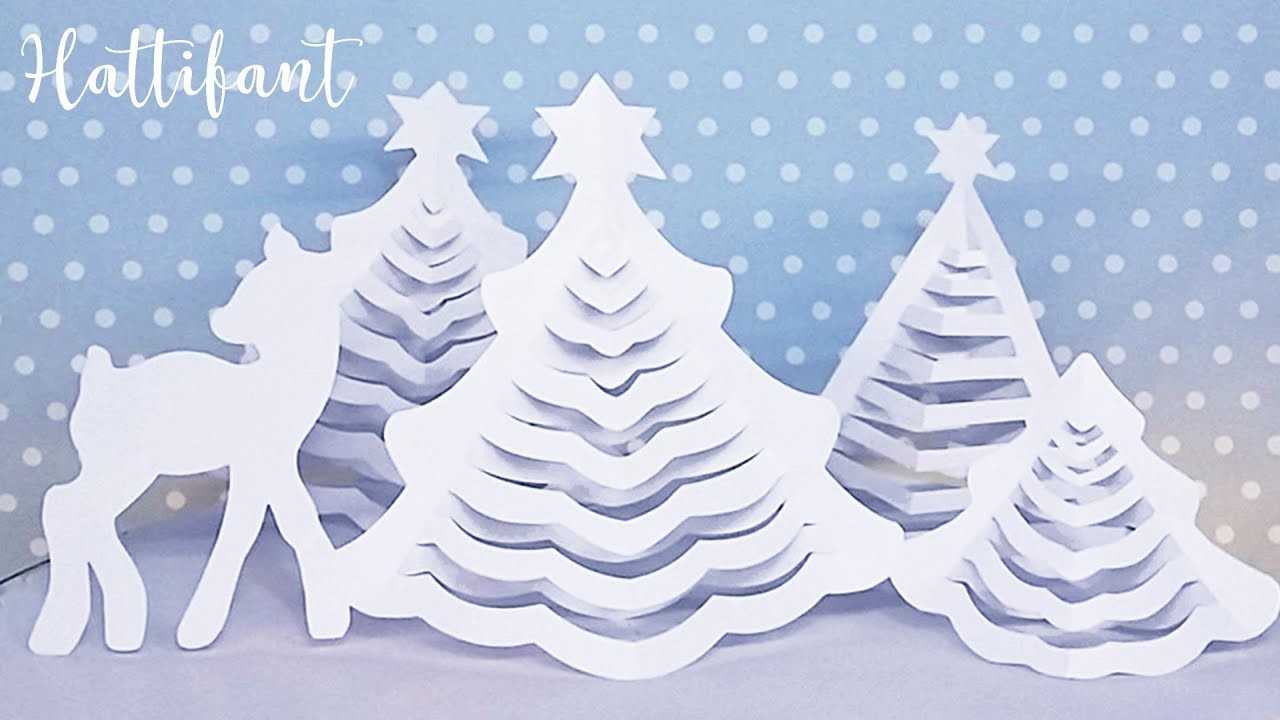 Hattifant's 3D Paper Christmas Trees – Hattifant With 3D Christmas Tree Card Template