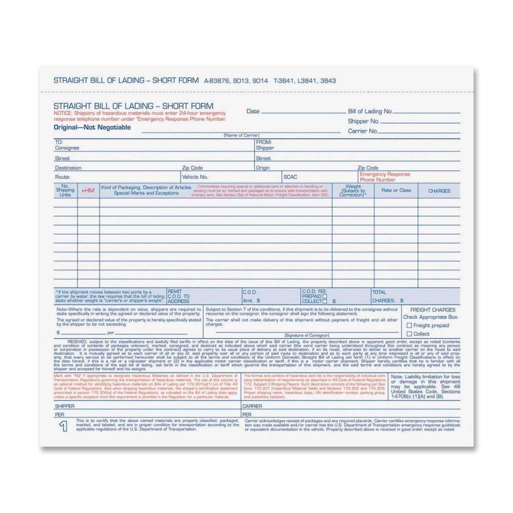 Hazardous Materials Bill Of Lading Template | Guitafora Intended For Site Visit Report Template Free Download