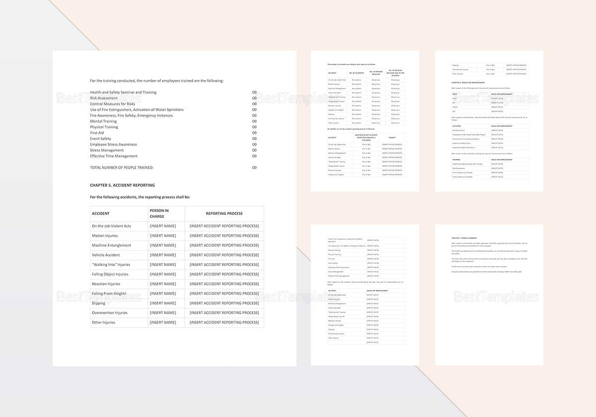 Health And Safety Annual Report Template In Annual Health And Safety Report Template