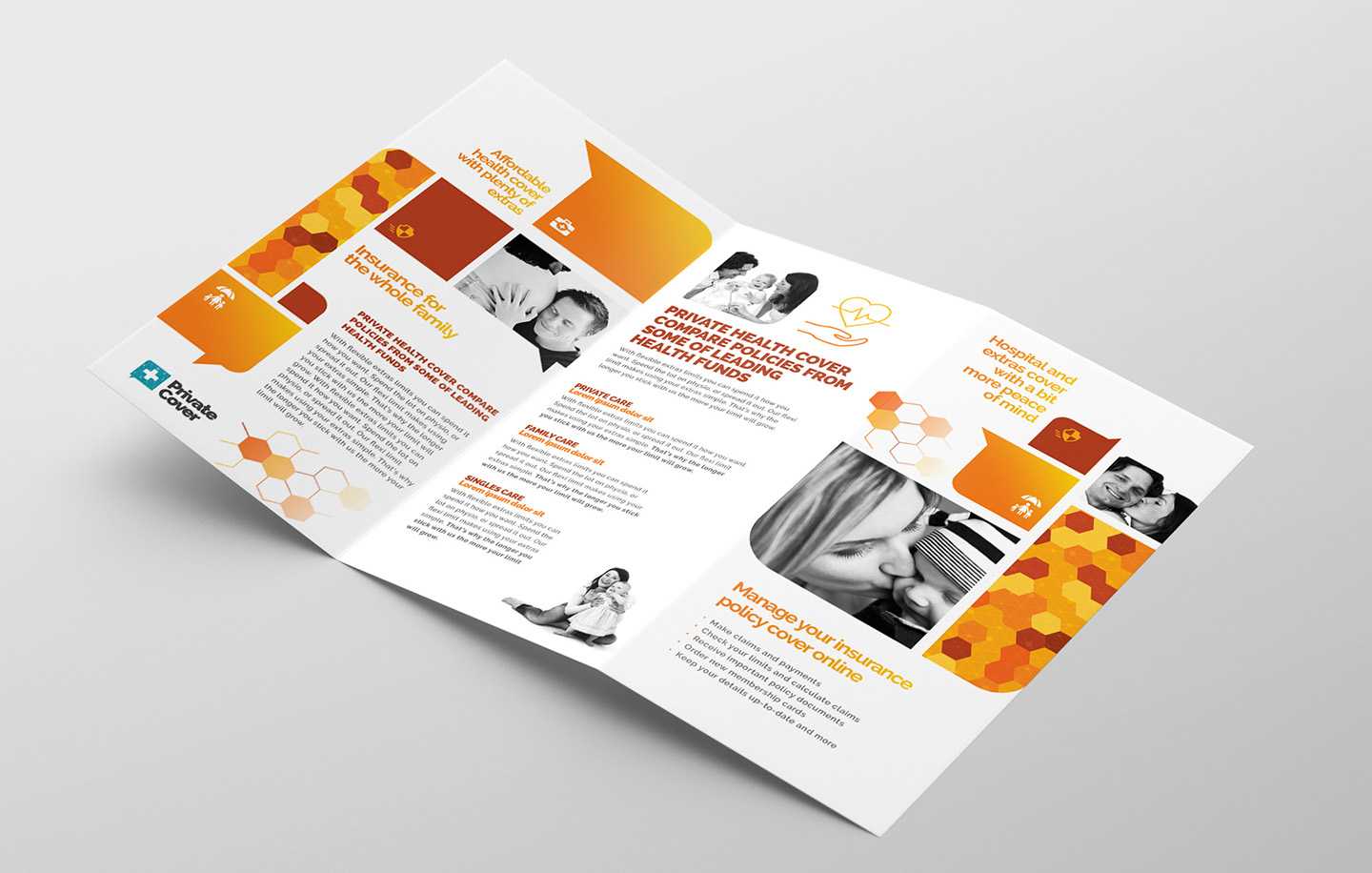 Health Insurance Tri Fold Brochure Template In Psd, Ai Inside Membership Brochure Template