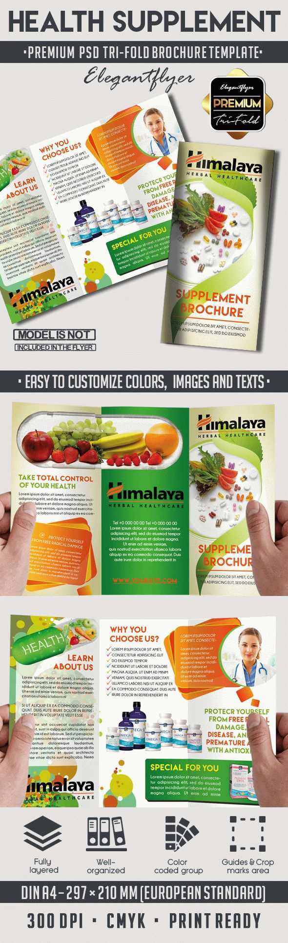 Health Supplement Brochure Inside Nutrition Brochure Template