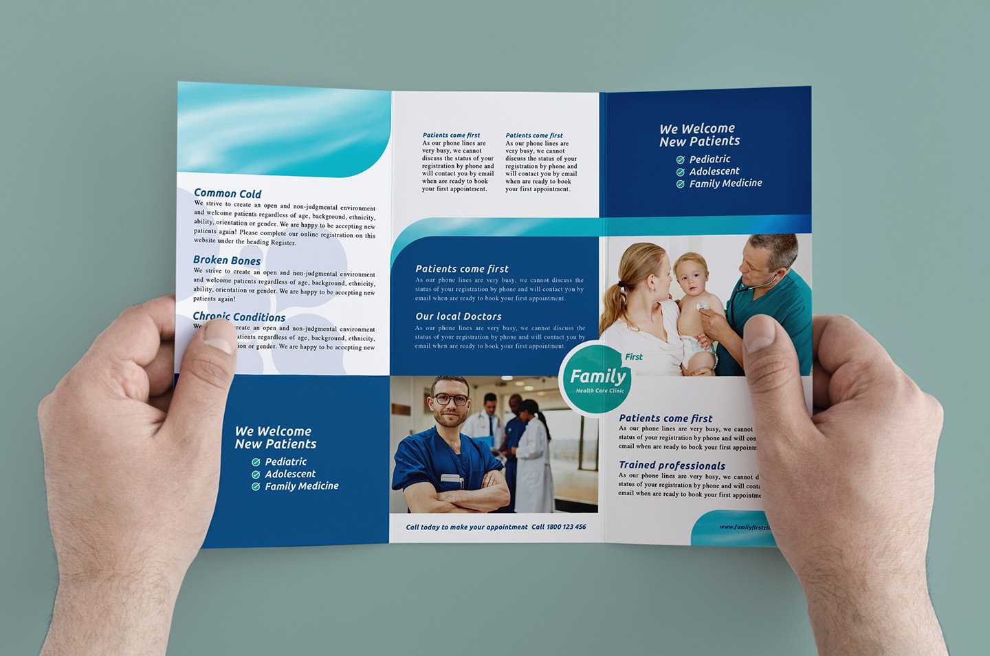 Healthcare Clinic Tri Fold Brochure Template In Psd, Ai Pertaining To Welcome Brochure Template