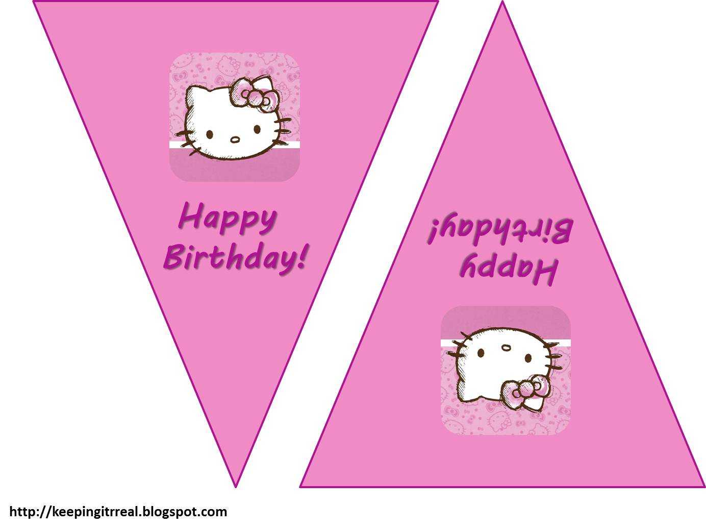 Hello Kitty Birthday Banner Template Free 2 » Happy Birthday Inside Hello Kitty Banner Template