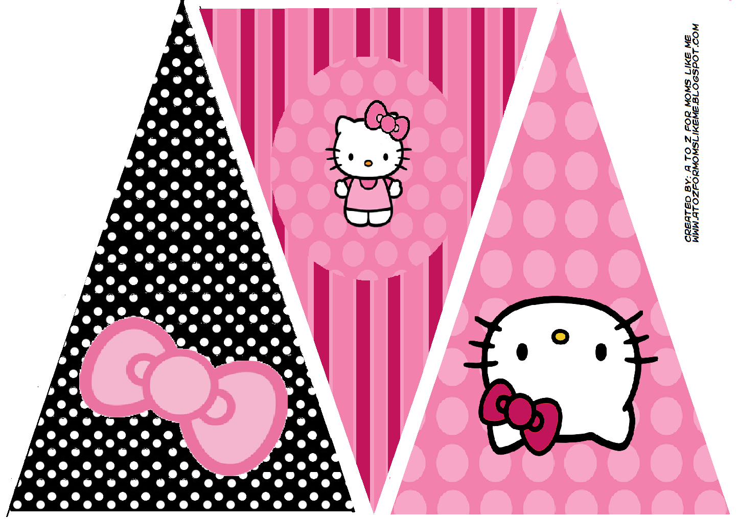 Hello Kitty Birthday Party Banner. This Is One Of 2 Pertaining To Hello Kitty Banner Template