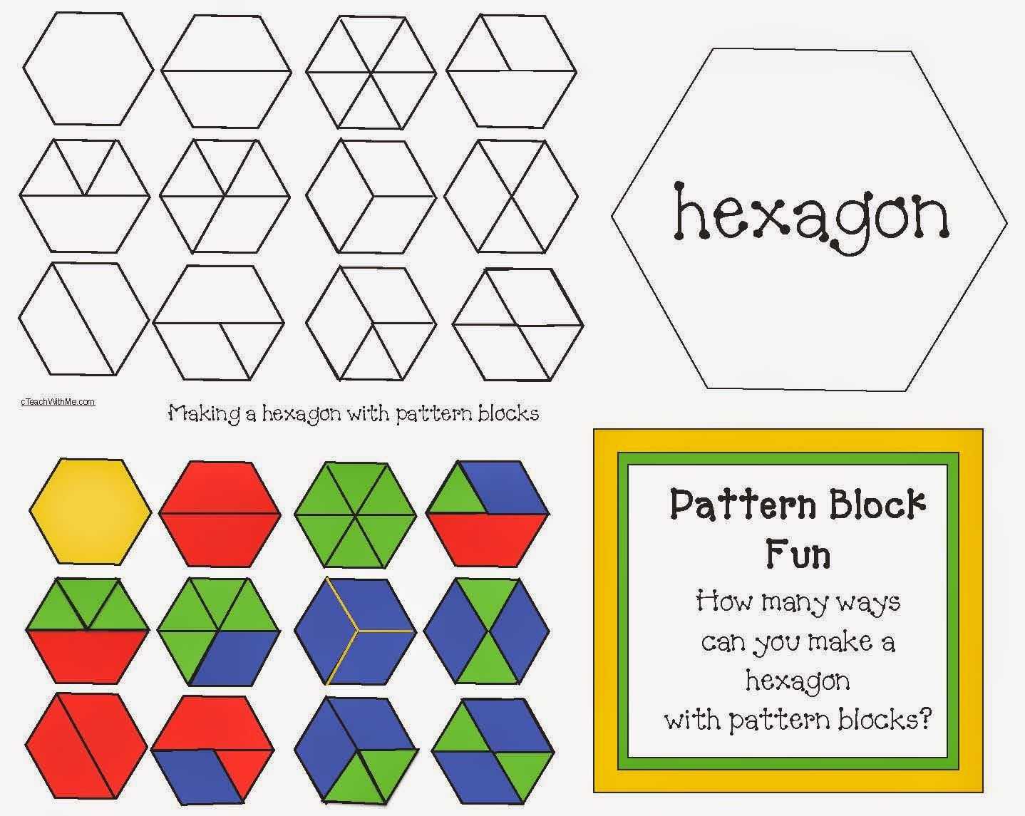 Hexagon Pattern Block Game | Classroom Freebies! | Pattern With Regard To Blank Pattern Block Templates