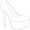 High Heel Drawing Template At Paintingvalley | Explore Regarding High Heel Shoe Template For Card