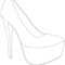 High Heel Drawing Template At Paintingvalley | Explore Regarding High Heel Template For Cards