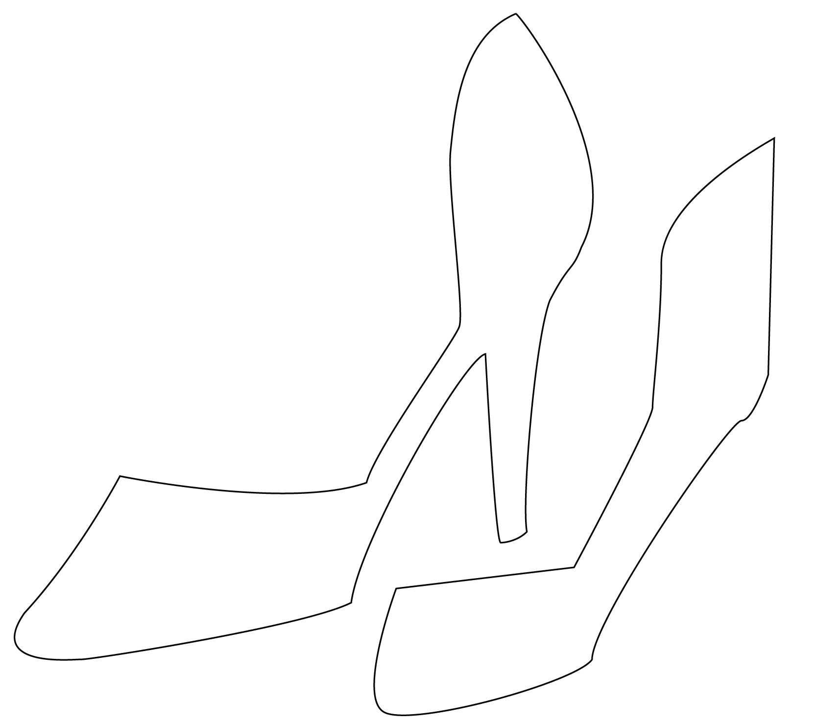 High Heel Drawing Template At Paintingvalley | Explore With High Heel Template For Cards