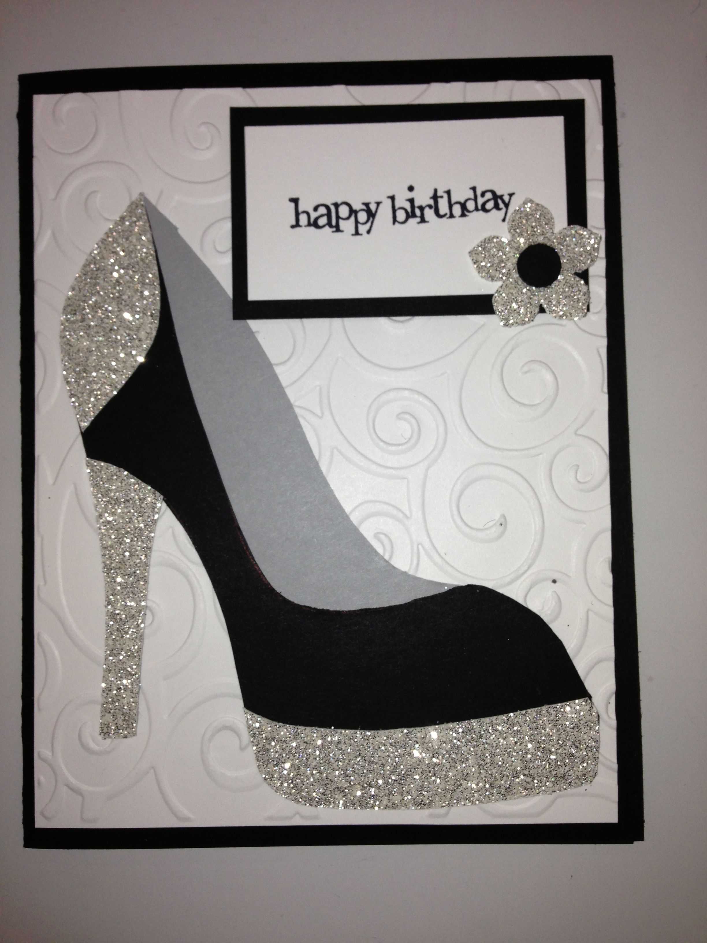 High Heel Shoe Card – Birthday Tanya Bell's High Heel Shoe Inside High Heel Template For Cards