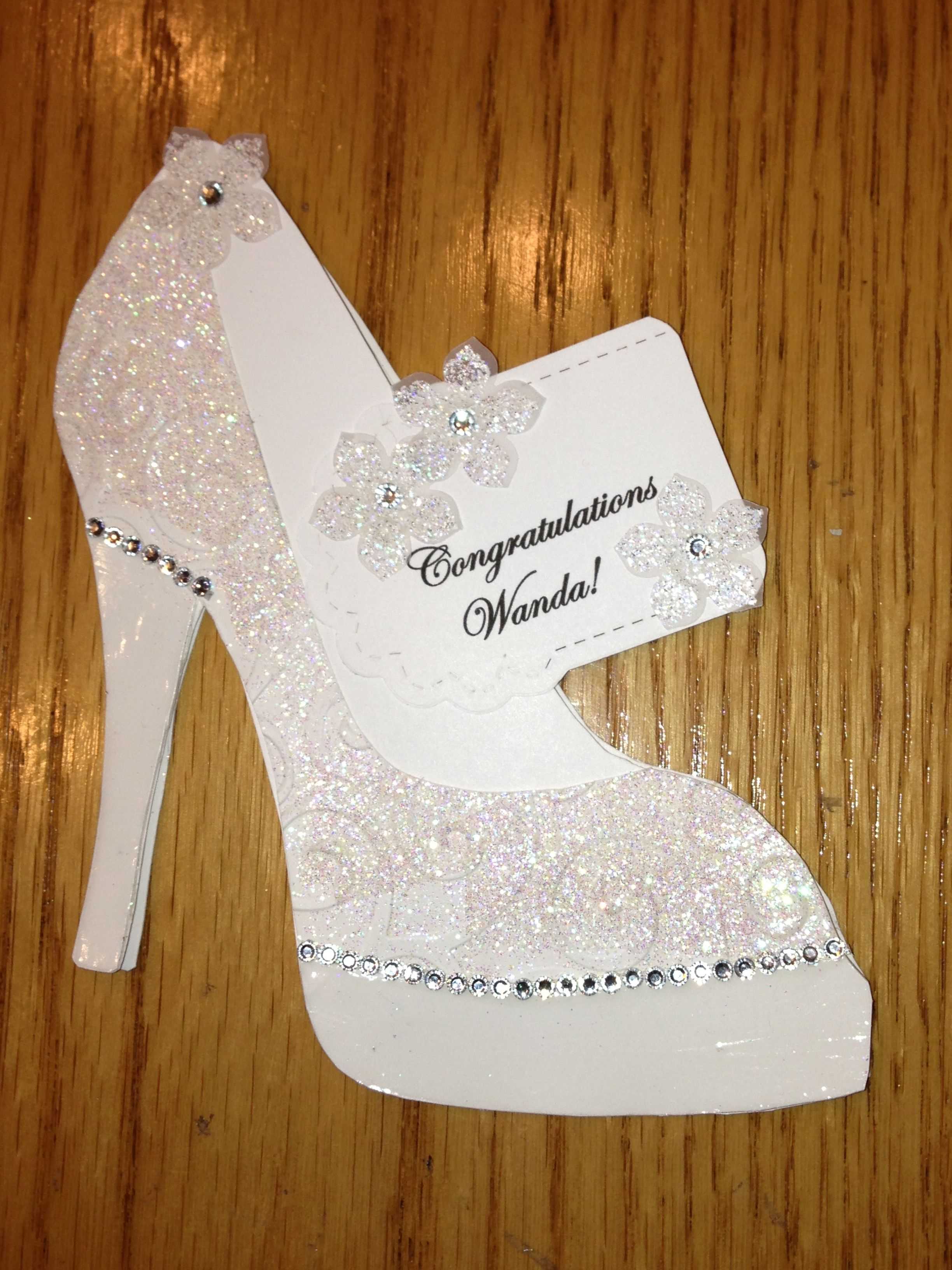 High Heel Shoe Card – Bridal Shower Tanya Bell's High With High Heel Shoe Template For Card
