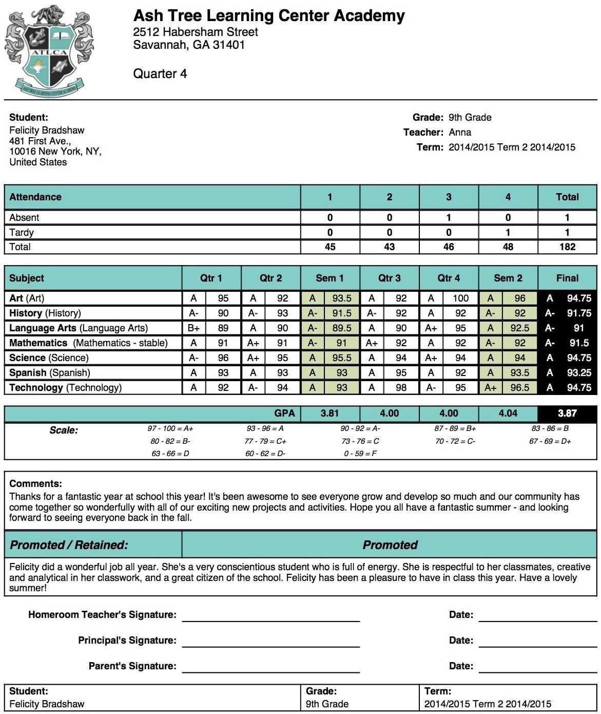 High School Report Card Template – Free Report Card Template Within High School Report Card Template