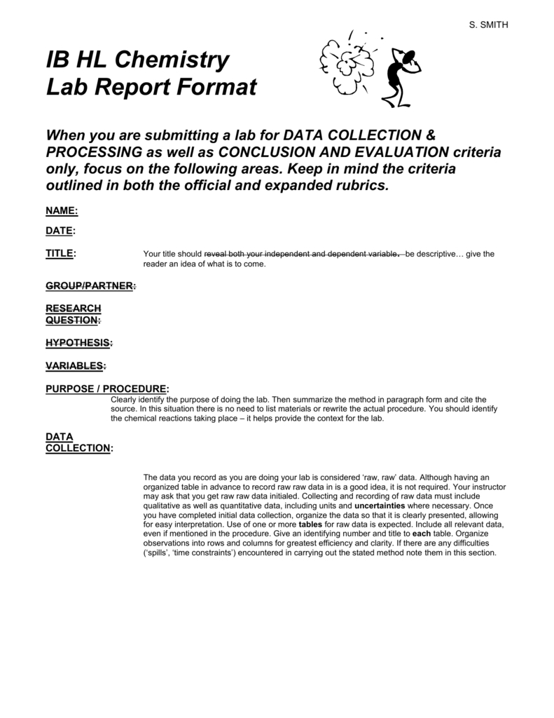 Hl Chemistry Lab Report Format Intended For Chemistry Lab Report Template