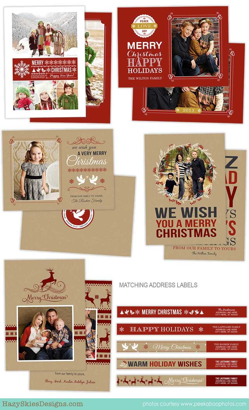 Holiday Card Photoshop Templates For Photographers With Regard To Holiday Card Templates For Photographers