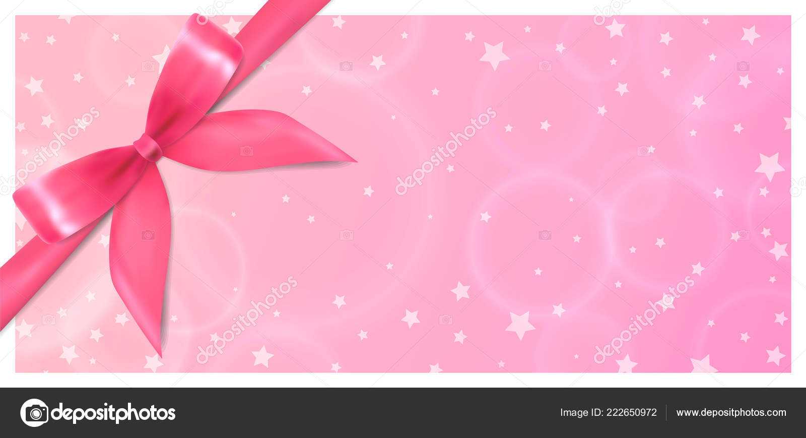 Holiday Gift Certificate Gift Voucher Coupon Template Pink Intended For Pink Gift Certificate Template