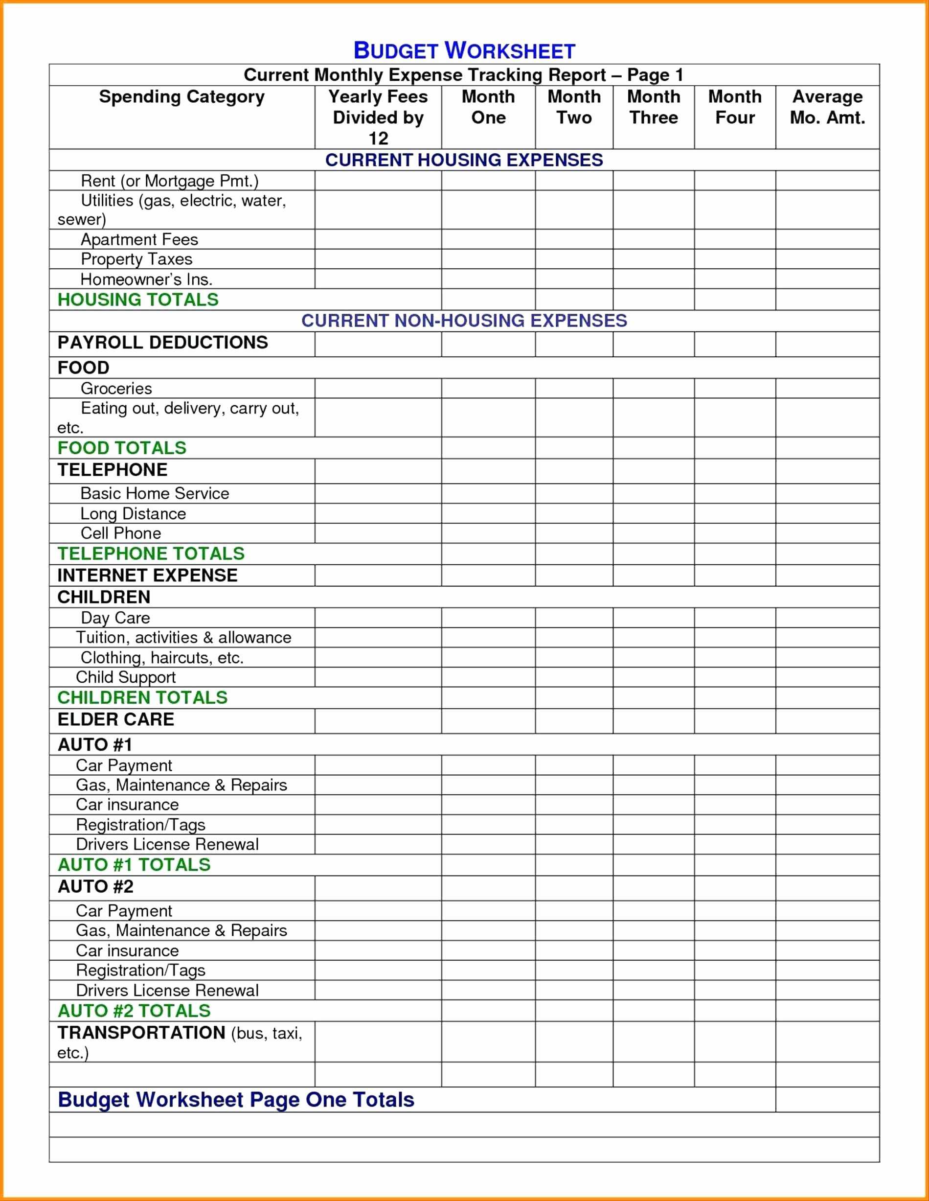 Home Budgeting Spreadsheet Or Expense Report Template Excel For Expense Report Template Excel 2010