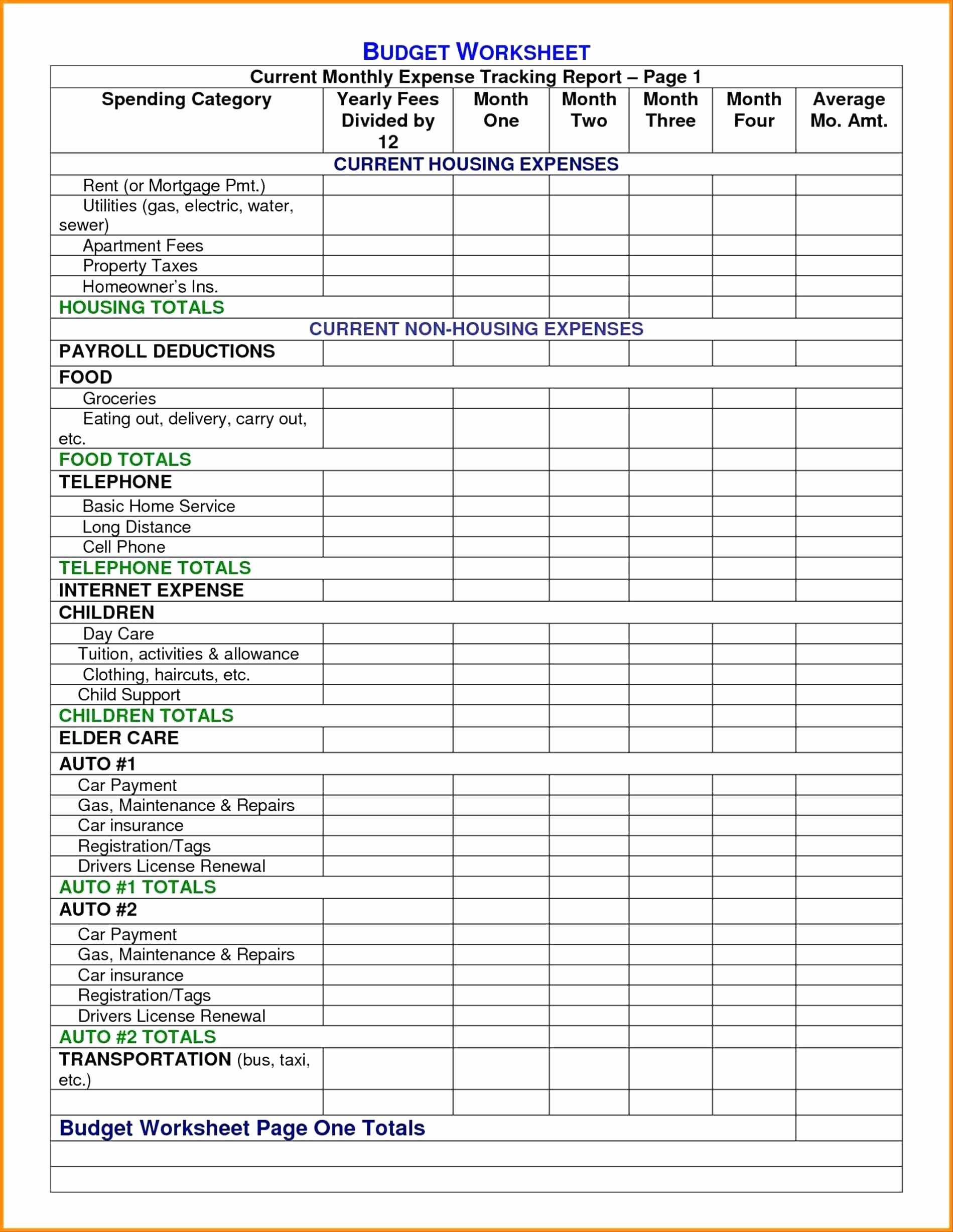 Home Budgeting Spreadsheet Or Expense Report Template Excel For Expense Report Template Excel 2010