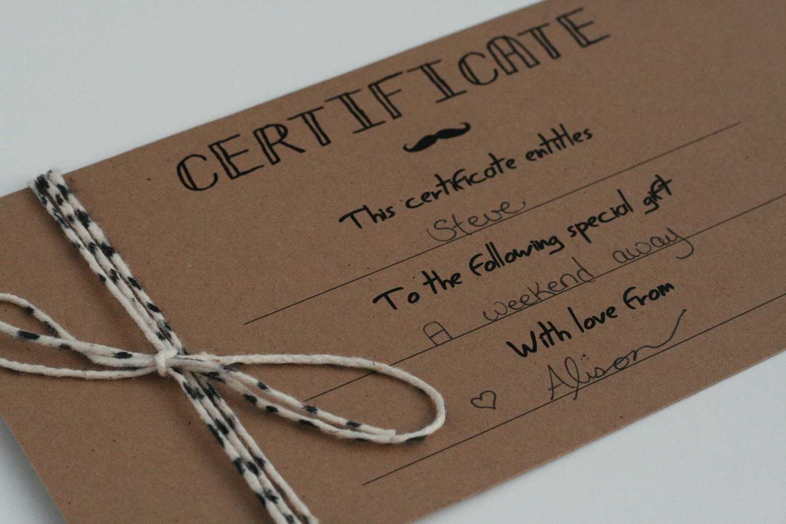 Homemade Gift Certificates (6) | Template Format Inside Homemade Gift Certificate Template
